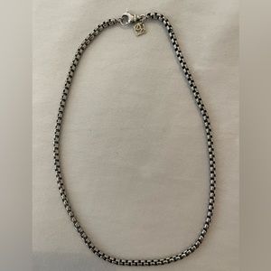 David Yurman Box Chain Necklace in Sterling Silver 16 in